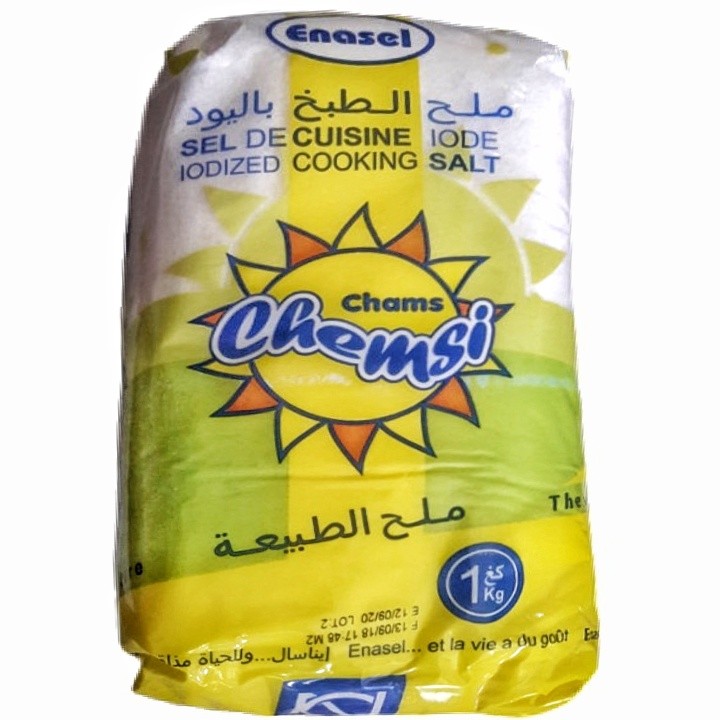 Sal de mesa CHEMSI 1kg ملح
