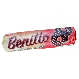 Aros de galleta cubiertos de chocolate Bitu de BIFA 160g خطوطو