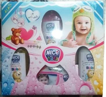 Pack higiene NICE bebé champú, colonia, jabón, leche de toilette