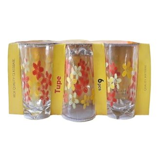 Vasos cristal 6U 12cm كؤوس الزجاج