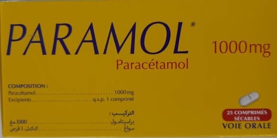 Paracétamol comprimidos 1000mg vía oral (25 comprimidos)