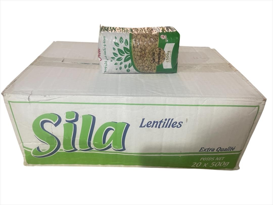 Pack lentejas SILA 20x500g 10kg كرطون لعدس