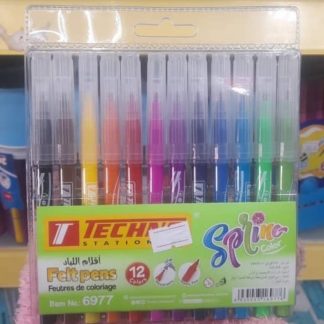 Rotuladores 12 colores TECHNO